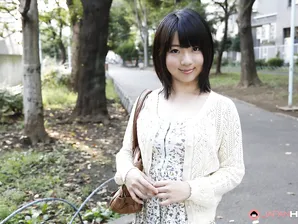 Japanese girl Madoka Adachi shows her bare legs during non-nude outdoor action