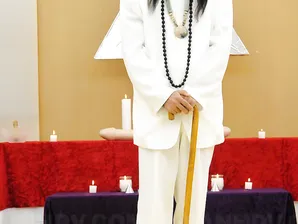 Asian sweetie with a trimmed vagina Yuka Sawakita gives a blowjob to two guys