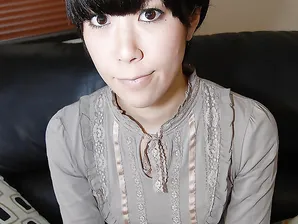 Asian cutie Rina Iida gets naked and has some pussy fingering fun