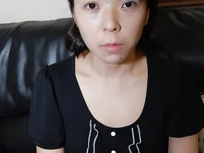 Shy asian MILF with tiny tits getting nude and vibing her shaved gash