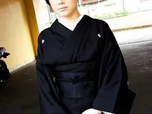 Petite Japanese MILF has her hairy pussy fucked hard by three young cocks