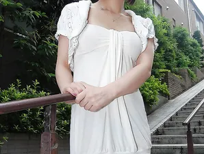 Lusty asian MILF strips down and has some pussy vibing fun