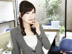 Hot Japanese secretary Noeru Mitsushima strips down to her black pumps